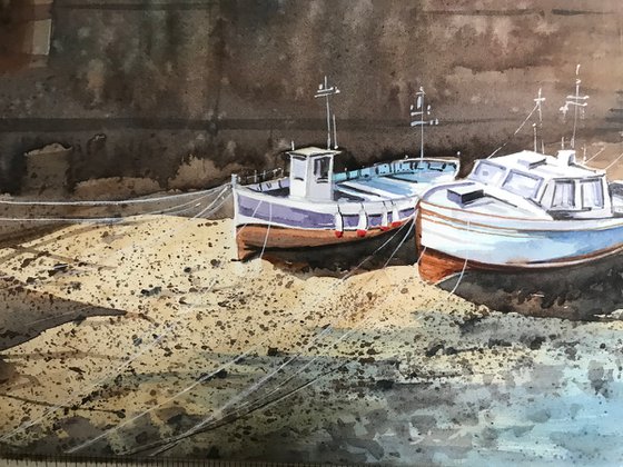 Boats at Staithes Beck_01