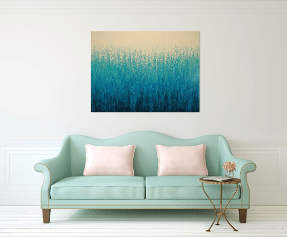 Blue Teal Sand - Seascape