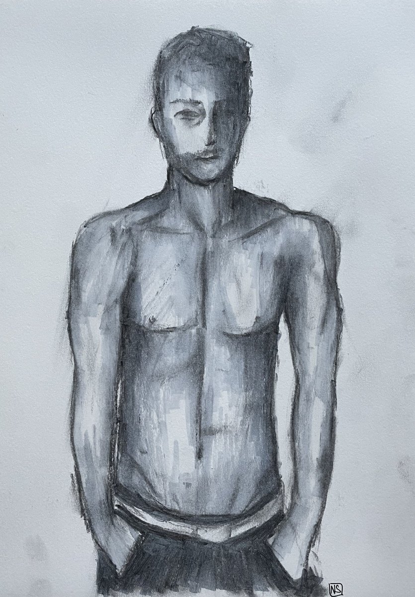 Topless Male by Nina Shilling