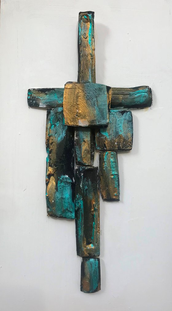 Crucifix Mid Century  Modern Art