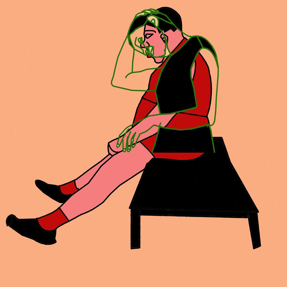 Urban And Pop Portrait Print By Artworks By Rina Mualem, 10 X 10, Hold, Original Artwork