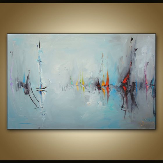 Sea decor, Abstract Oil Painting on Canvas