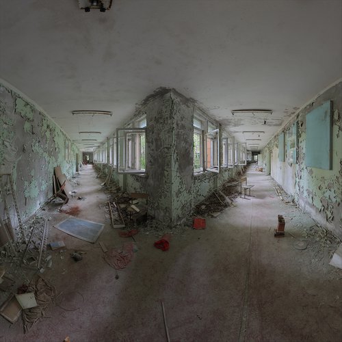 #93. Pripyat School Corridor 2- XL size by Stanislav Vederskyi