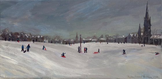 'Winter scene, The Meadows, Edinburgh'