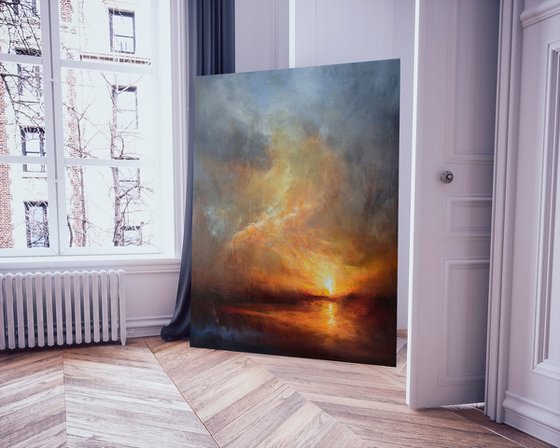 " When the evening speaks a thousand words "  W 110 x H 130 cm , SPECIAL PRICE !!!