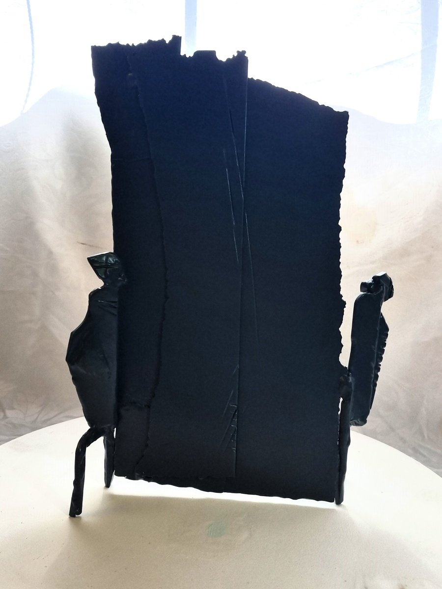 Abstract Portrait Sculpture By Neil Wood, 12 X 16", Partition, Original Artwork