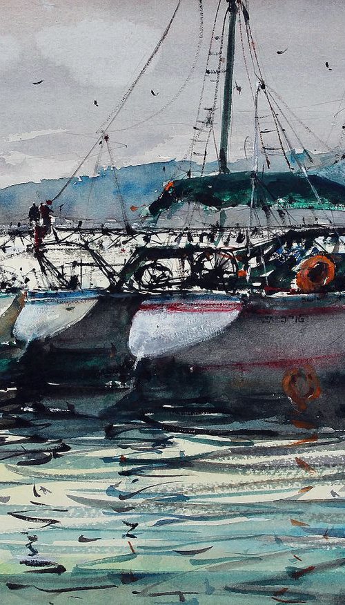 Italian Sailboats by Maximilian Damico