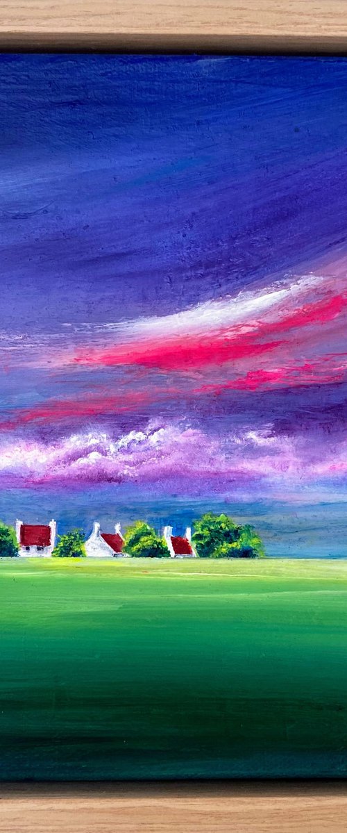 Three Cottages On The Hill by Karen Brennan
