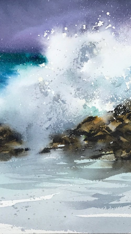 Waves and rocks #8 by Eugenia Gorbacheva