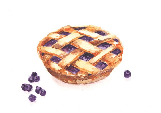 Blueberry pie.