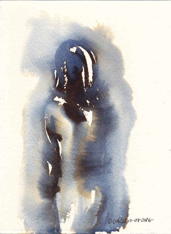 Small standing female nude