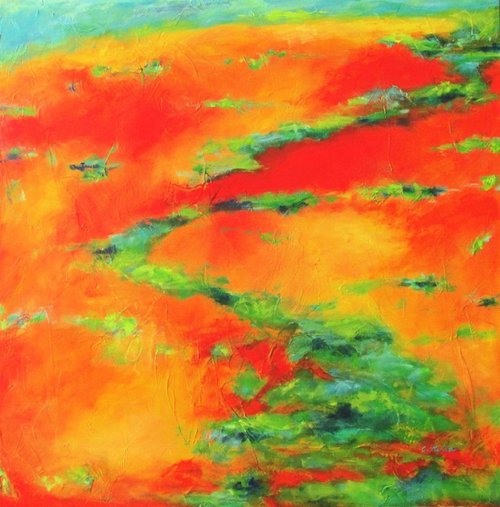 Orange Landscape by Cristina Stefan