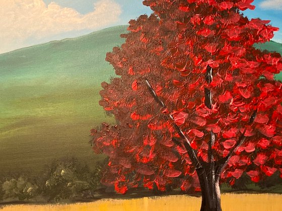 One Red Tree