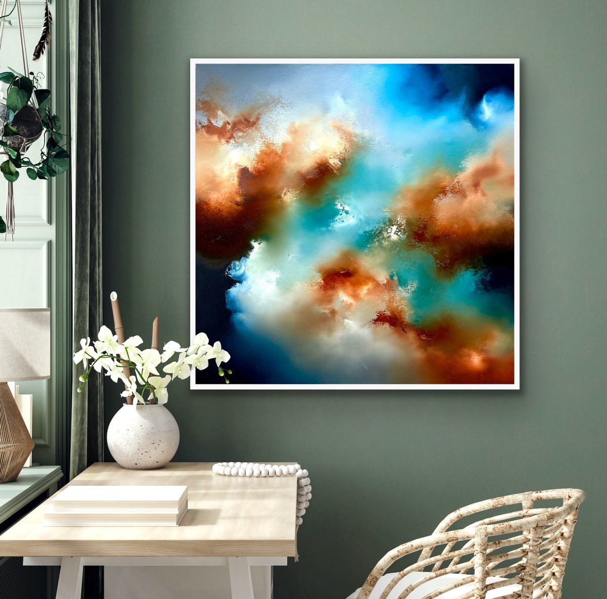 Abstract Oil Painting By Jonesy, 24 X 24, Dance Alone, Original Artwork