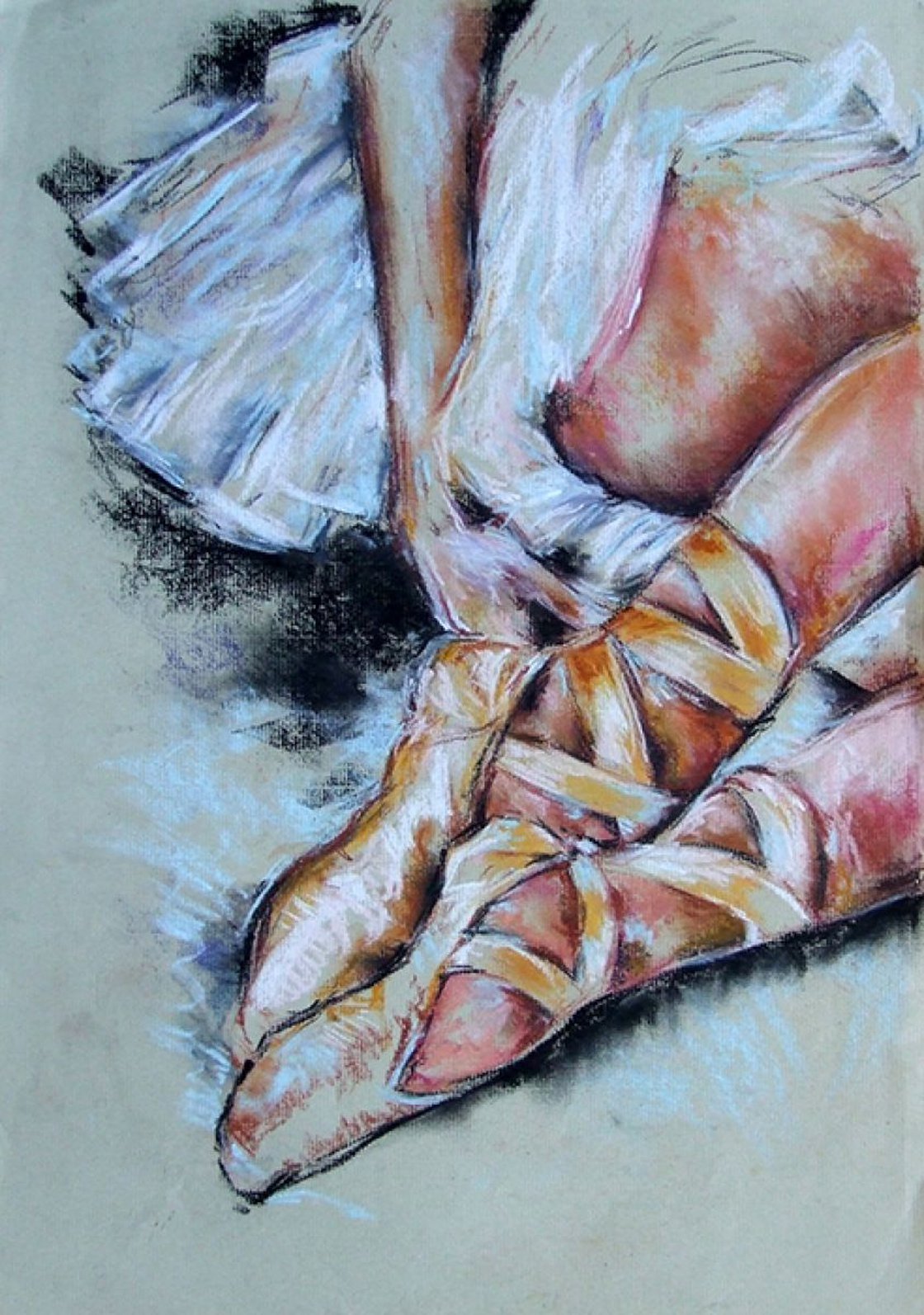 Ballet shoes / Pastel Pastel drawing by Anna SidiYacoub Artfinder