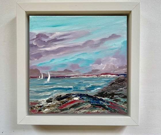 Textured Seascape on a Small Canvas