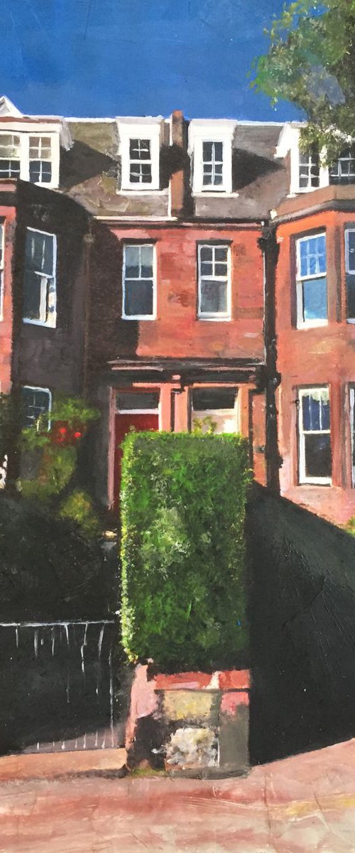 Edinburgh, Pinky Brown Houses, Stockbridge by Andrew  Reid Wildman