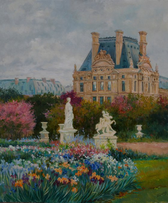 Irises in the  garden
