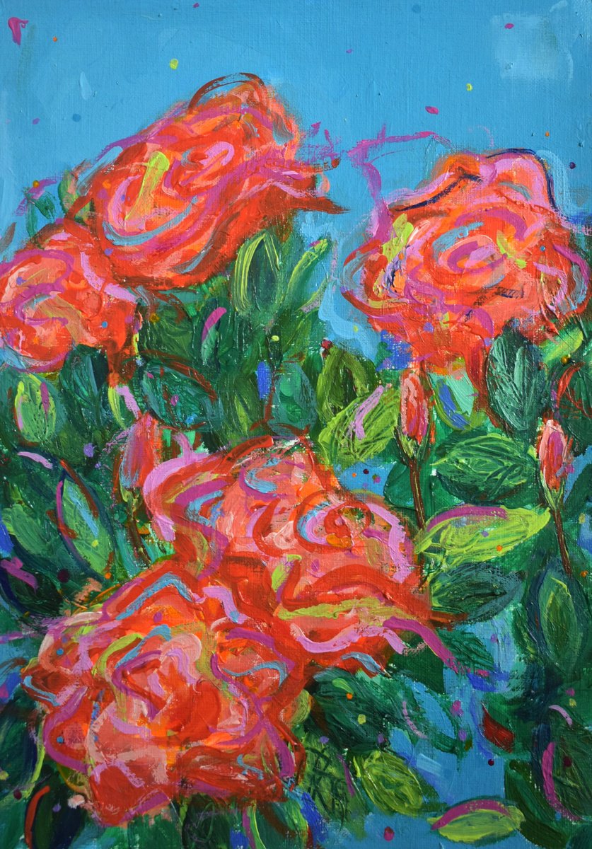  Roses By Dawn Underwood, 8 X 12, Artwork For Sale On Artfinder