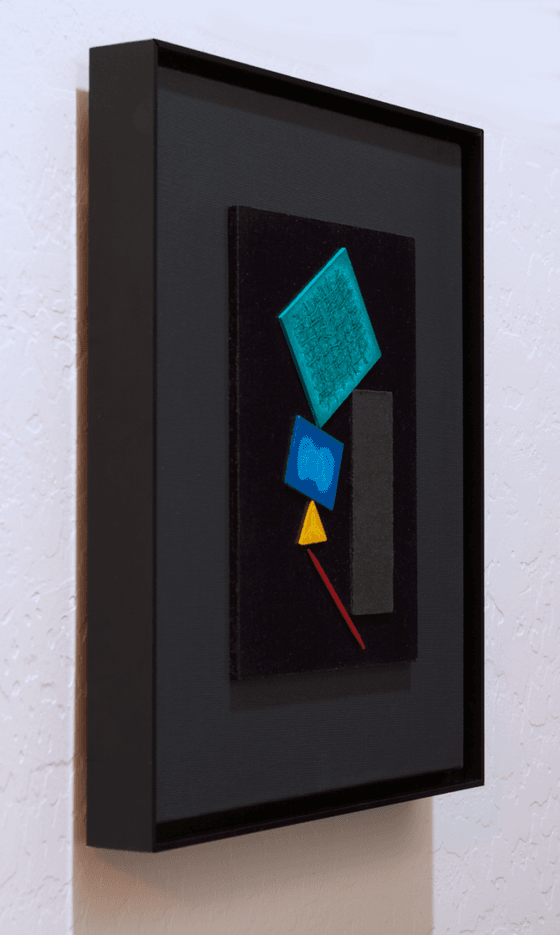 FALLING TOTEM- 3 D Painting / High Relief / Collage Construction