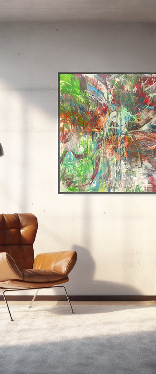 DIALOGUE. 130x130cm / 51,18 Х 51,18 inch by Anatoliy Menkiv