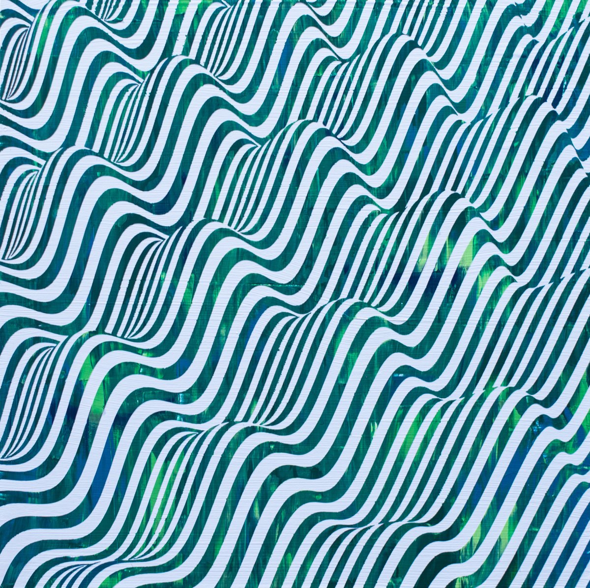 Geometric Abstract Acrylic Painting By Sean Christopher Ward, 12 X 12", Memories Of Home, Original Artwork