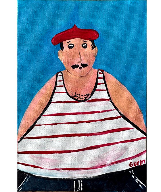 Cartoon fat man