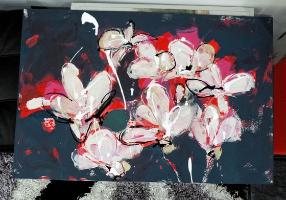 Magnolias Nightime (Number 1) - an abstract study