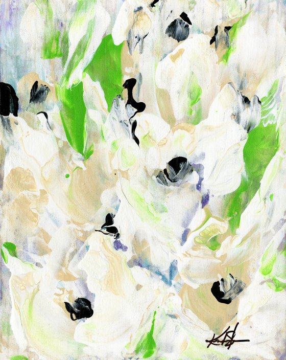 Tranquility Blooms 36 - Floral Painting by Kathy Morton Stanion