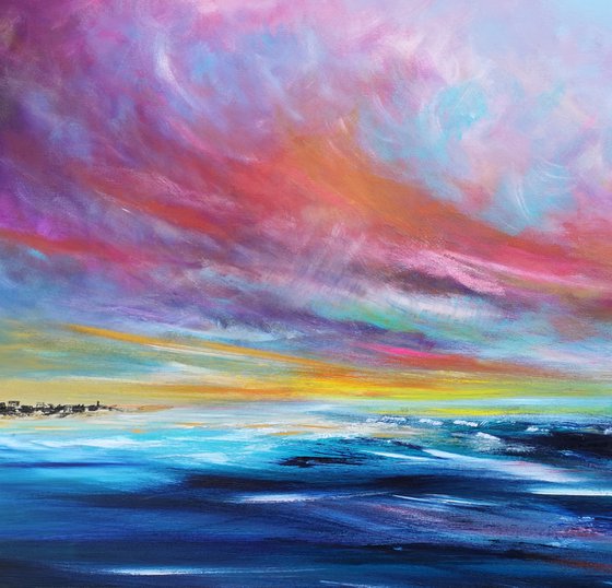 "You Are The Reason" - Cornish Seascape, Art, Skyscape