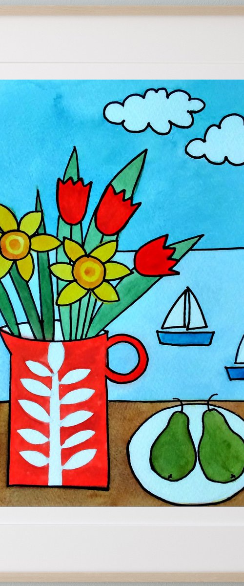 Tulips and Daffodils III by Jan Rippingham
