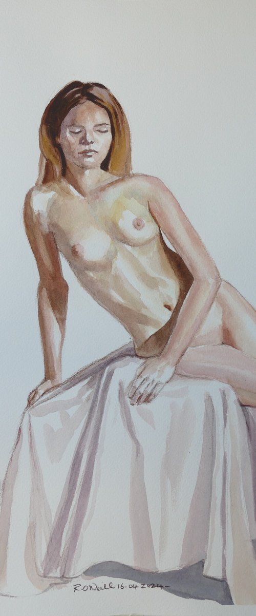 Seated female nude by Rory O’Neill