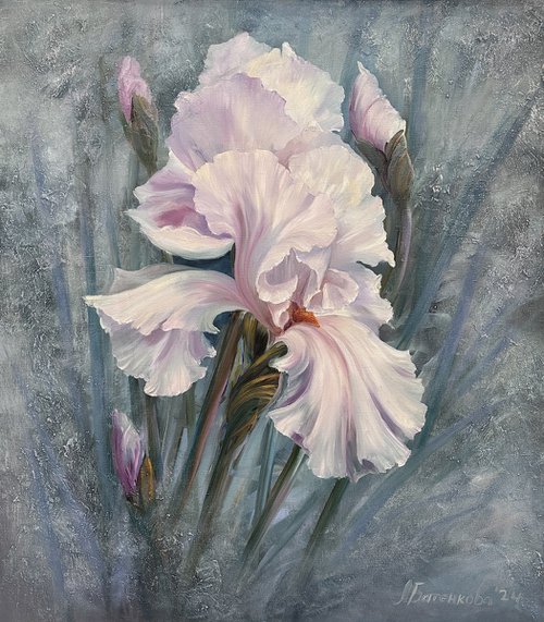 Grace and sophistication. lilac iris by Larisa Batenkova