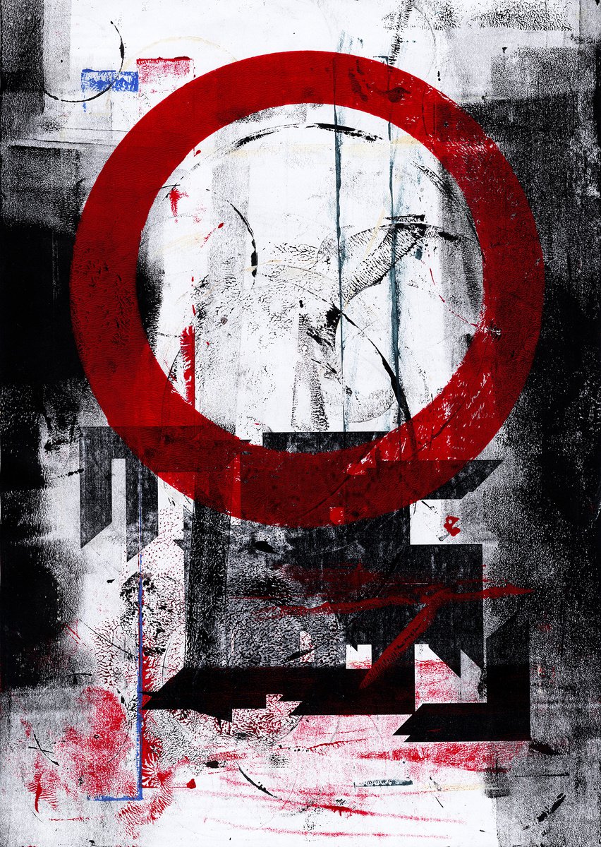 Abstract Collage By Petr Strnad, 11 X 14", Formation 17., Original Artwork