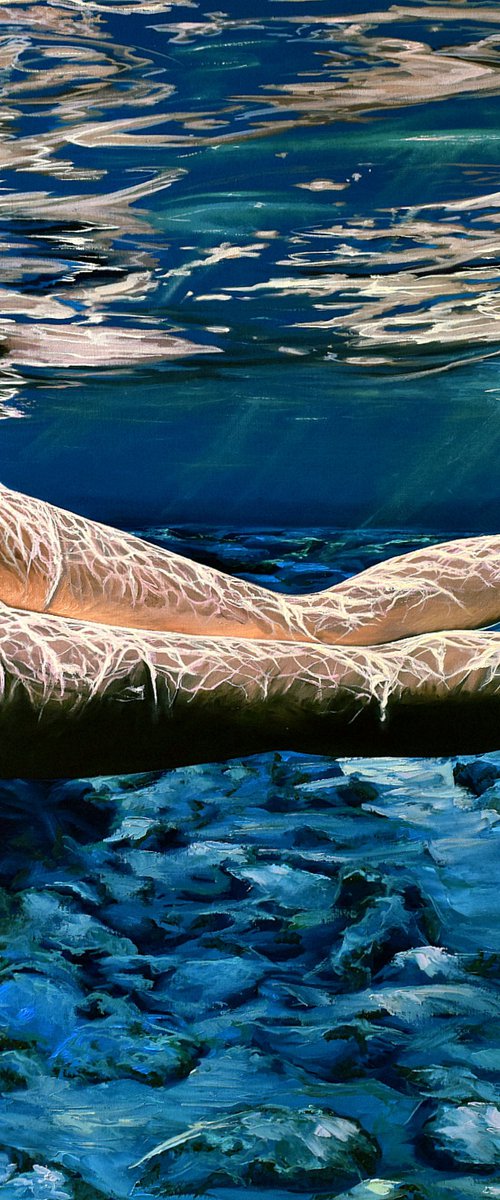 Swimming in blue by Elena Adele Dmitrenko
