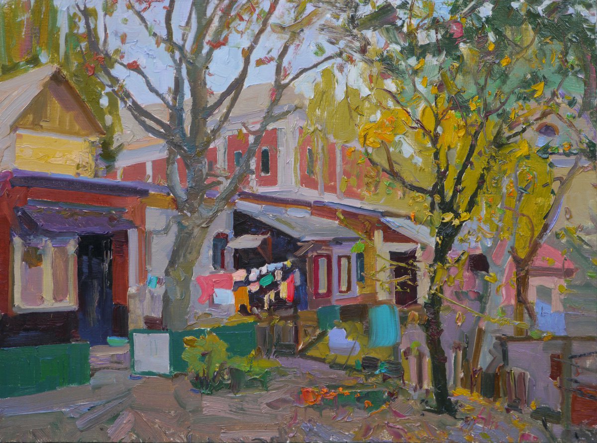 Courtyard near the House of Culture of Builders by Victor Onyshchenko