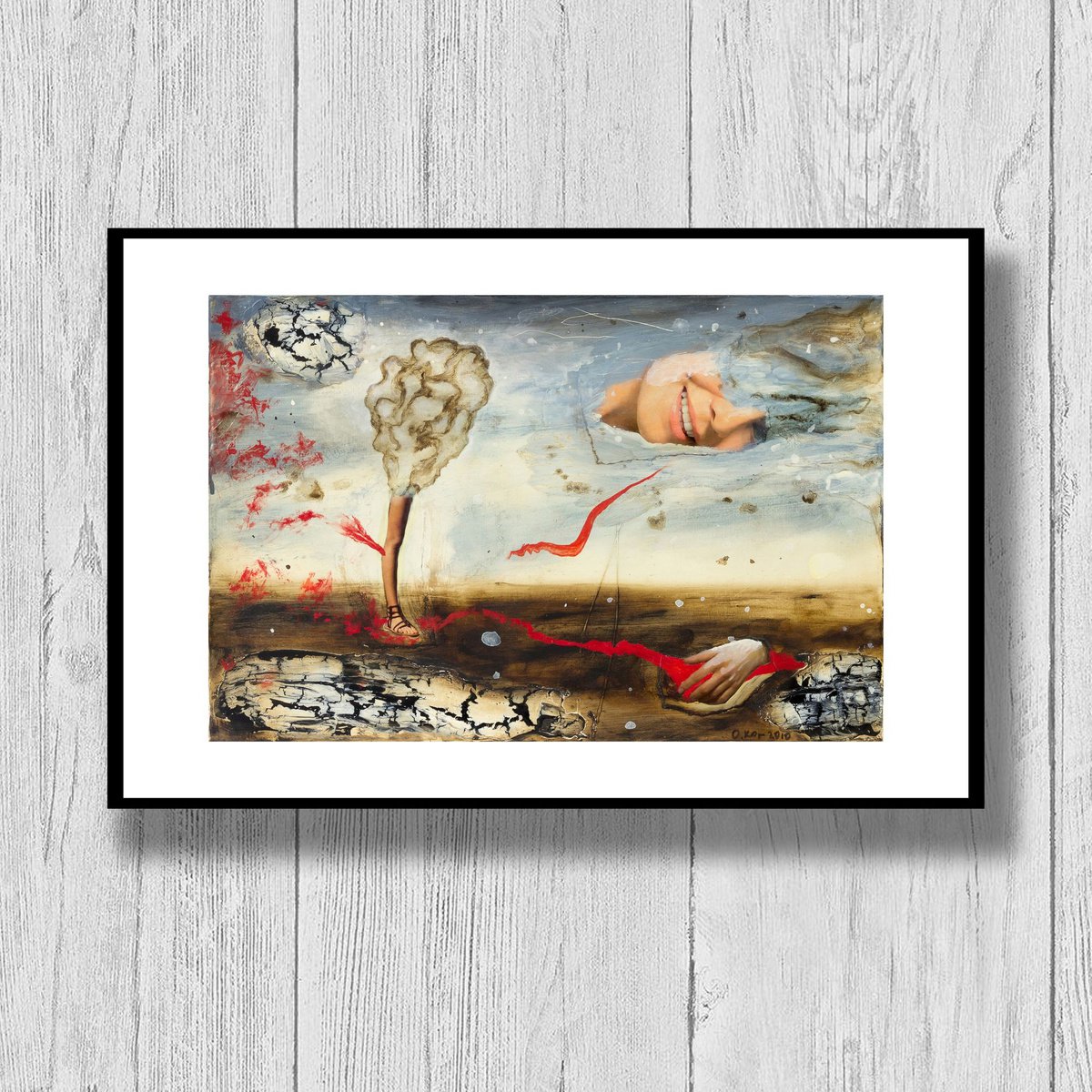 Portrait Collage By Oleksandr Korol, 15 X 10", Hermes, Original Artwork