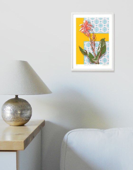 Canna Lily with Tiles