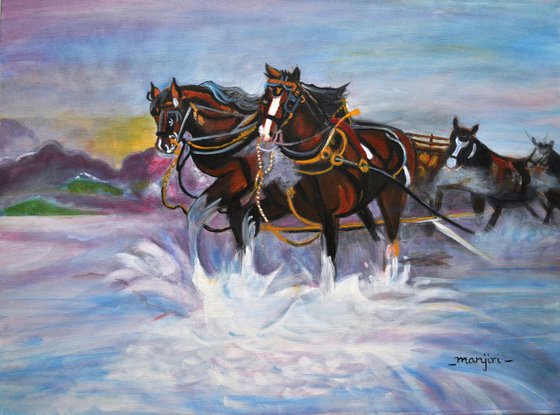 Running Horses- Beach Gallop
