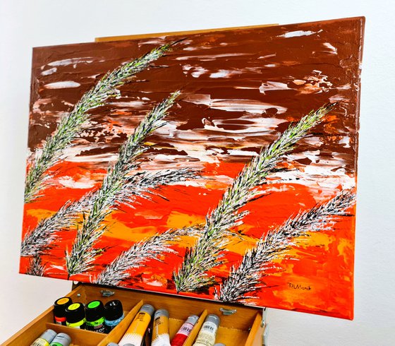 Grass In Brown Color