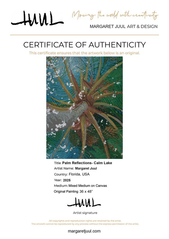 Palm Reflections- Calm Lake