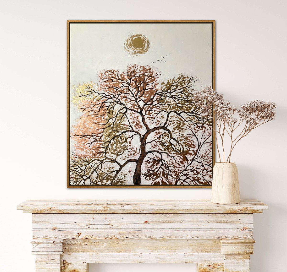 Golden tree 80-70cm by Volodymyr Smoliak