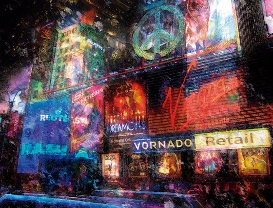 Times square 4/XL large original artwork