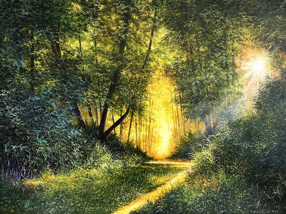 Forest  (60x80cm, oil painting, ready to hang)