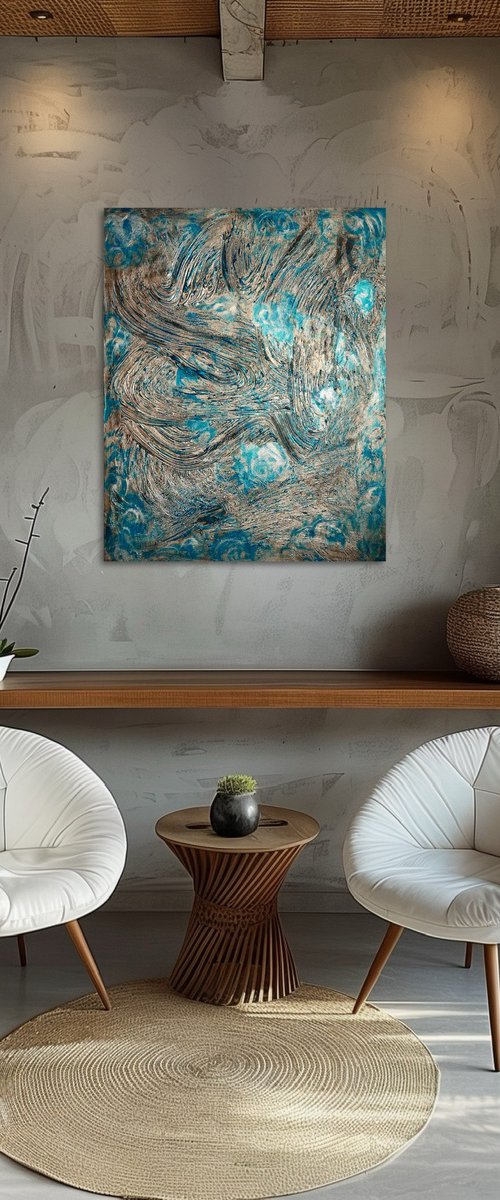 «Deep im Ozean» Azure blue by Exclusive Arts