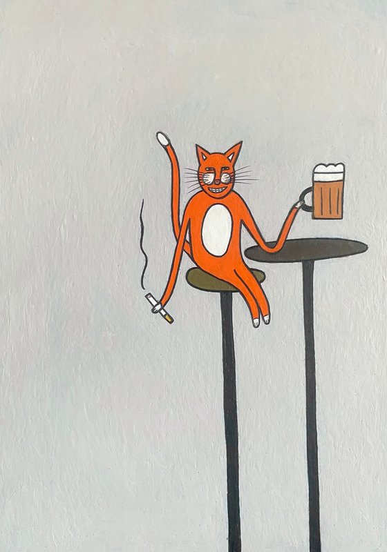 Cat in the bar