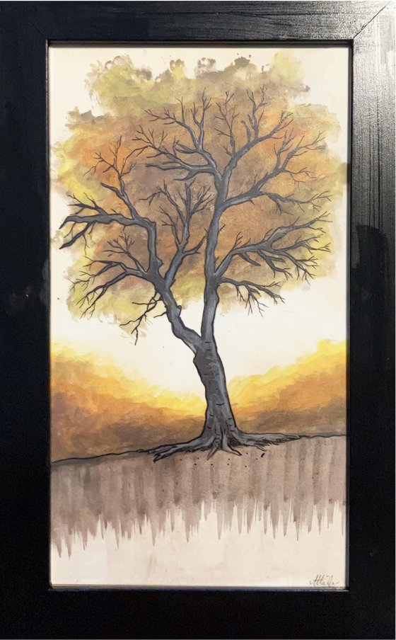 Watercolour Tree Painting