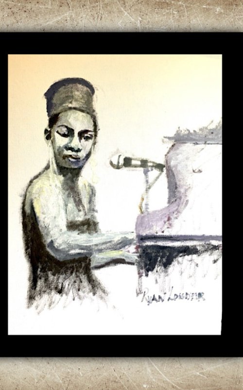 Nina Simone At The Piano St... by Ryan  Louder