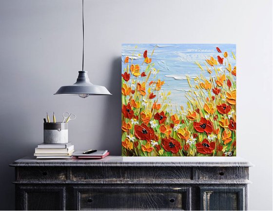 Autumn Poppies and Daisies