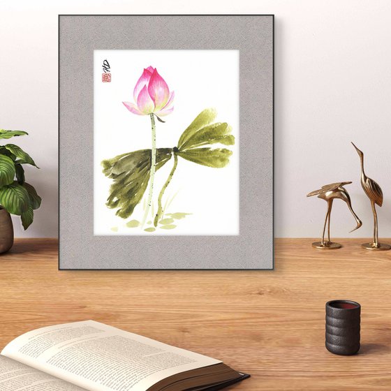 Lotus in Quiet Reflection